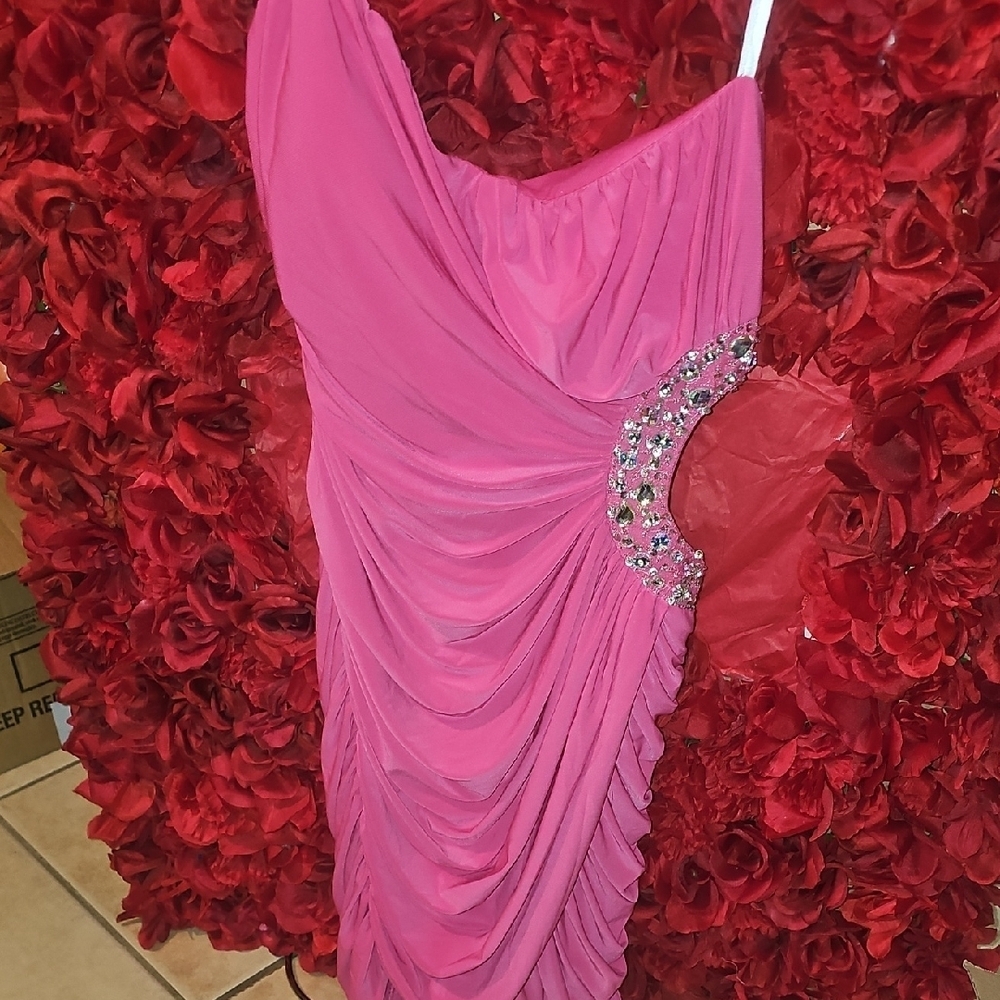 Frederick's of Hollywood Strapless Side Cutout Pink Dress Size Xlarge Never Worn